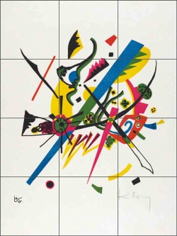 Small Worlds I by Wassily Kandinsky Ceramic Tile Mural WK5002