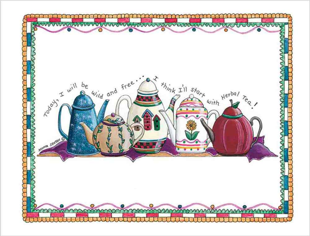 Tea Time by Donna Jensen Ceramic Accent & Decor Tile DJ031AT