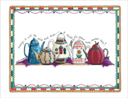 Tea Time by Donna Jensen Ceramic Accent & Decor Tile DJ031AT