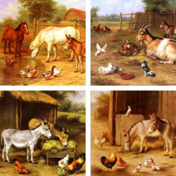 Animals by Edgar Hunt Ceramic Accent & Decor Tile Set EH-ATSet1