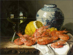 Still Life with Prawns and a Delft Pot by Edward Ladell EL010