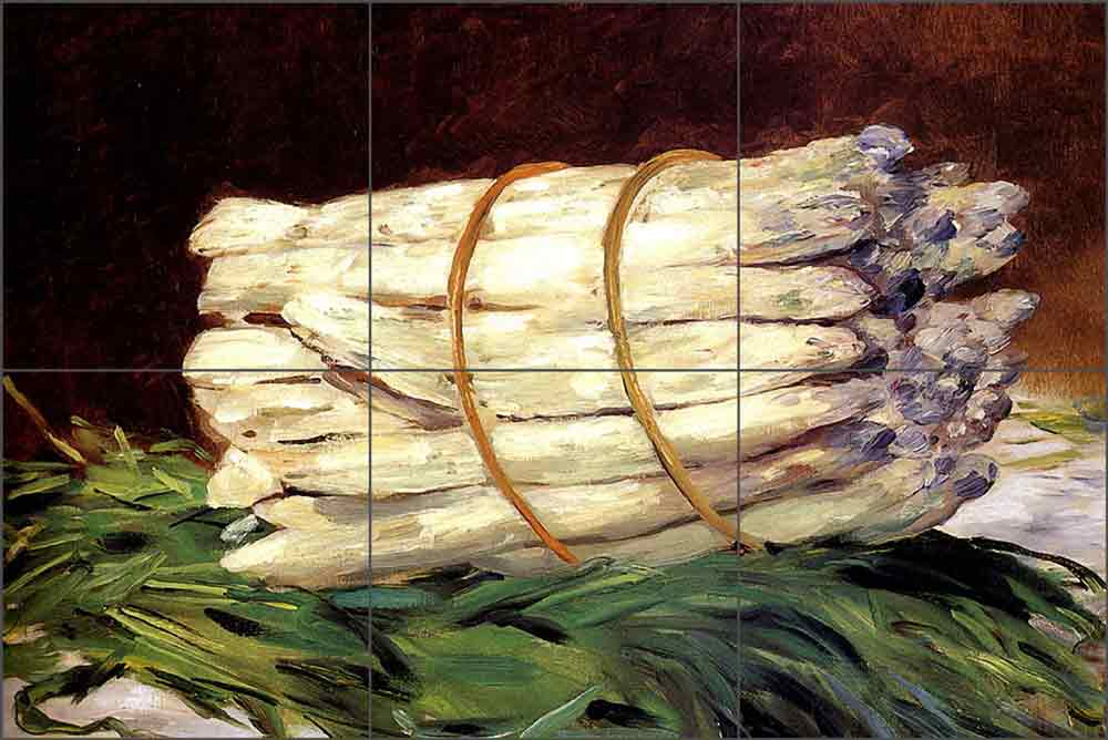 A Bunch of Asparagus by Edwouard A Manet Ceramic Tile Mural - EM3001