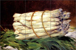 A Bunch of Asparagus by Edwouard A Manet Ceramic Tile Mural - EM3001