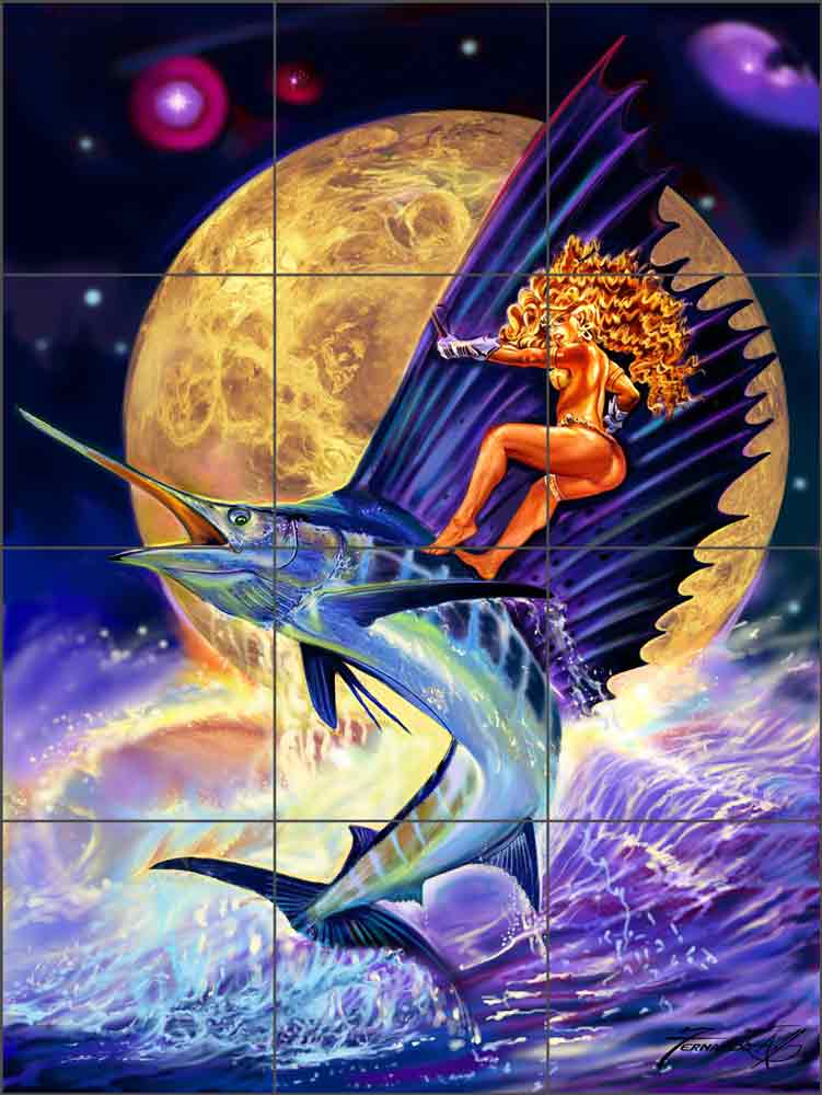 Shakira by Fernando Agudelo Ceramic Tile Mural FAA005