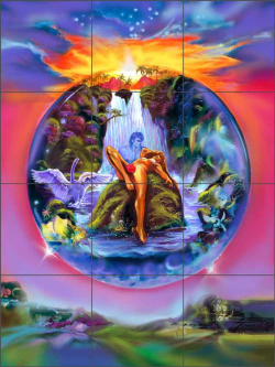 Honeymoon by Fernando Agudelo Ceramic Tile Mural FAA006
