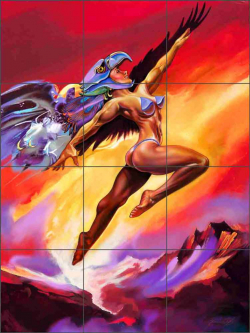 Thunderbird by Fernando Agudelo Ceramic Tile Mural FAA011