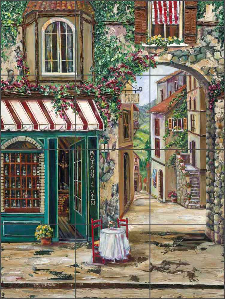 Maison du Vin by Ginger Cook Ceramic Tile Mural GCS005