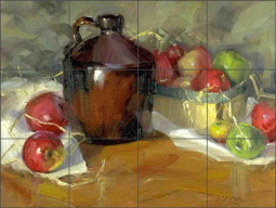 Apple Cider by Judy A Crowe Ceramic Tile Mural JAC005