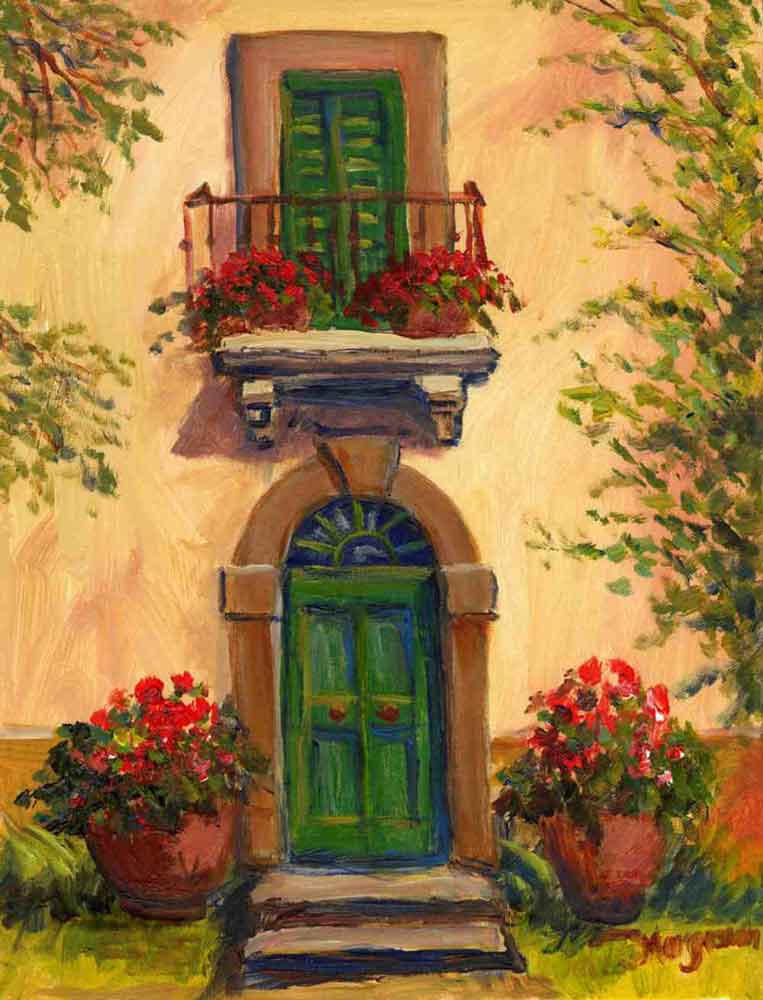 Bramasole Balcony by Joanne Morris Margosian Ceramic Accent & Decor Tile JM075AT