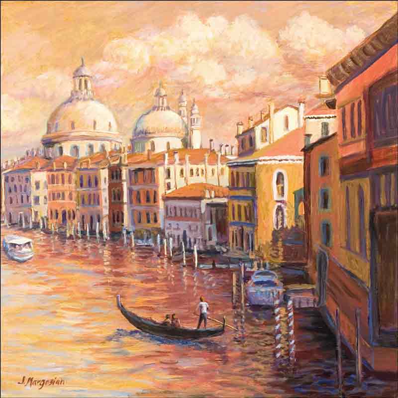 Venice Gondola by Joanne Morris Margosian Ceramic Accent & Decor Tile JM109AT