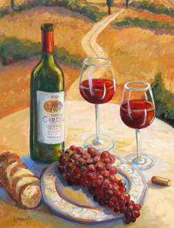 Cardella Wine Table by Joanne Morris Margosian Ceramic Accent & Decor Tile JM112AT