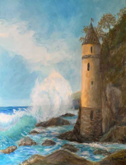 Pirate Tower - Laguna Beach by Joanne Morris Margosian Ceramic Accent & Decor Tile JM133AT