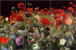 Poppies by John Singer Sargent Ceramic Tile Mural JSS011