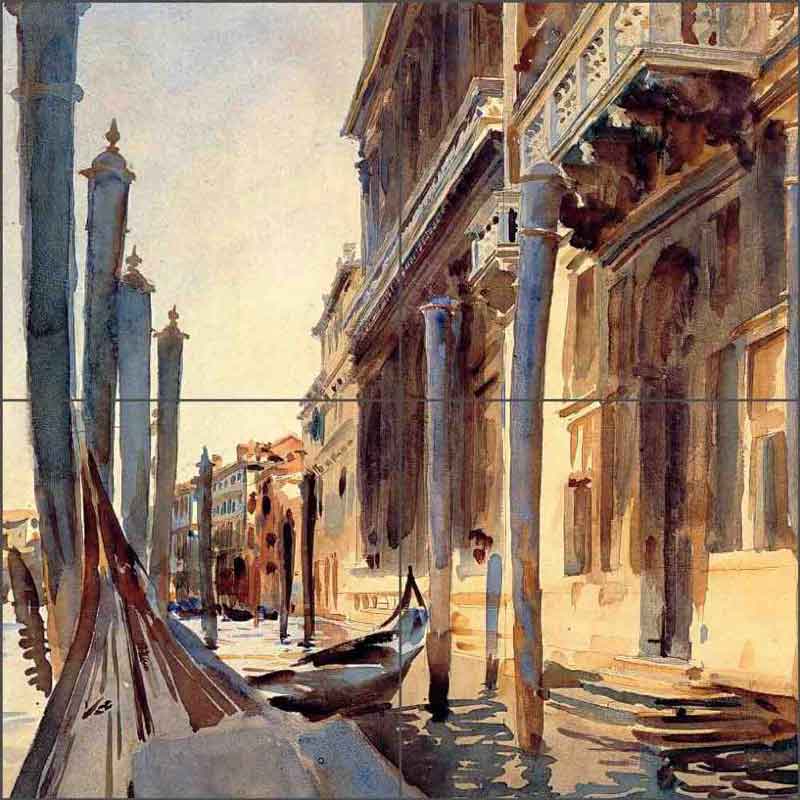 Grand Canal Venice by John Singer Sargent Ceramic Tile Mural JSS013