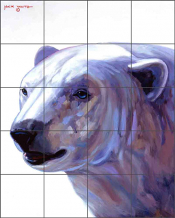 Polar Bear by Jack White Ceramic Tile Mural JWA017