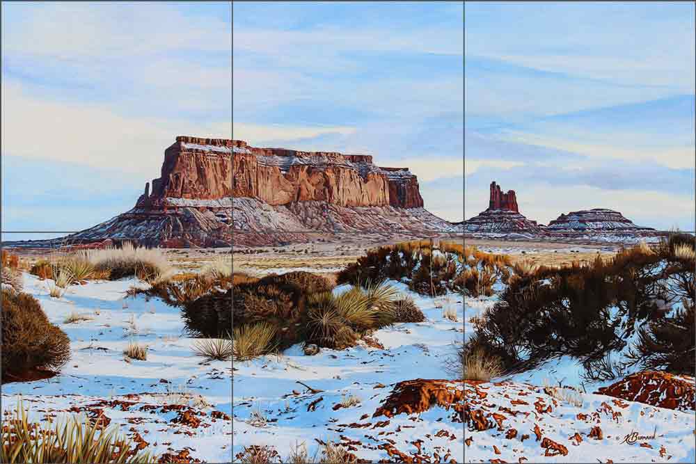 Winter's Calm by Kurt Burmann Ceramic Tile Mural KB024