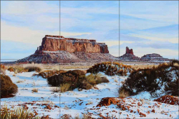 Winter's Calm by Kurt Burmann Ceramic Tile Mural KB024