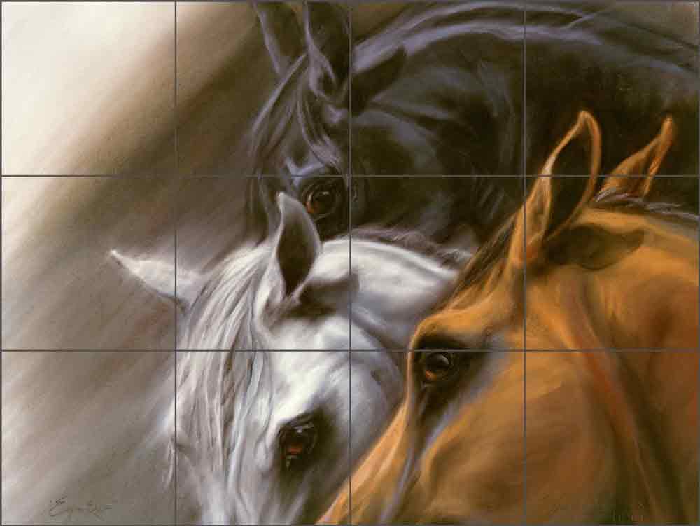 Eye to Eye by Kim McElroy Ceramic Tile Mural KMA078