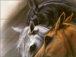 Eye to Eye by Kim McElroy Ceramic Tile Mural KMA078