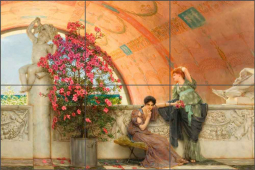 Unconscious Rivals by Sir Lawrence Alma-Tadema Ceramic Tile Mural LAT101