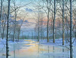 Winter Spectacle by Mike Brown Ceramic Accent & Decor Tile MBA037AT