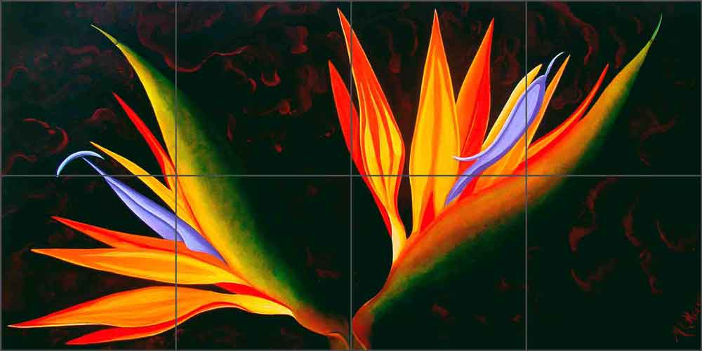 Panache by Micheline Hadjis Ceramic Tile Mural MHA035