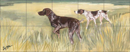 German Shorthairs Working by M K Zeppa MKZ008