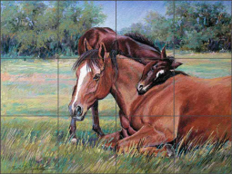 A Shoulder to Lean On by Marsha McDonald Glass Wall & Floor Tile Mural MMA003