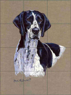 Pointer by Marsha McDonald Ceramic Tile Mural MMA010