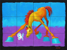 Nosie Nellie by Mikki Senkarik Ceramic Tile Mural MSA092