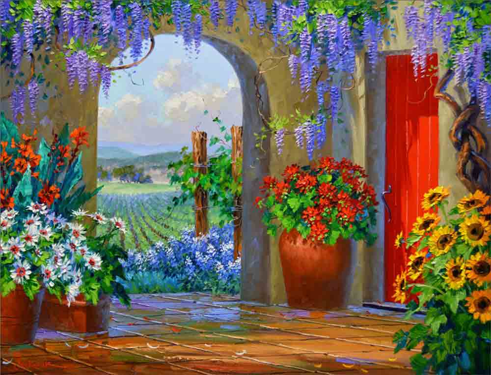 Magic of the Vines by Mikki Senkarik Ceramic Accent & Decor Tile MSA170AT