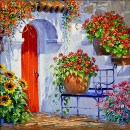 Warm Breath of Summer by Mikki Senkarik Ceramic Accent & Decor Tile MSA193AT