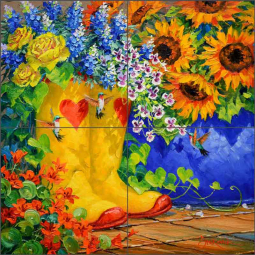 Chock Full of Love by Mikki Senkarik Ceramic Tile Mural MSA274