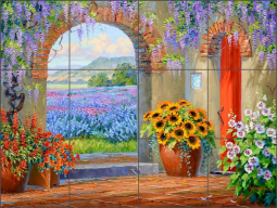 Caress of Spring by Mikki Senkarik Ceramic Tile Mural MSA281
