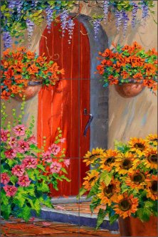 Abundance of Color by Mikki Senkarik Ceramic Tile Mural MSA282