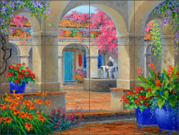 Refreshing Tranquility by Mikki Senkarik Ceramic Tile Mural MSA292