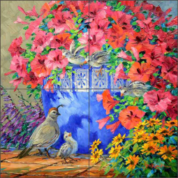 Flight School by Mikki Senkarik Ceramic Tile Mural MSA298