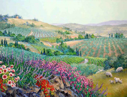 On the Road to Nazareth by Mikki Senkarik Ceramic Accent & Decor Tile MSA302AT