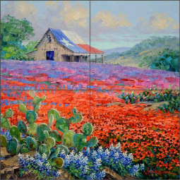 Splendorous Spring by Mikki Senkarik Ceramic Tile Mural MSA303