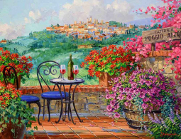 View from the Winery by Mikki Senkarik Ceramic Accent & Decor Tile MSA305AT