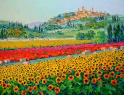 Warm Memories of Tuscany by Mikki Senkarik Ceramic Accent & Decor Tile MSA306AT