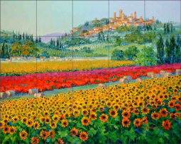Warm Memories of Tuscany by Mikki Senkarik Ceramic Tile Mural MSA306