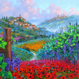 Hills of Tuscany 2 by Mikki Senkarik Ceramic Accent & Decor Tile MSA309AT