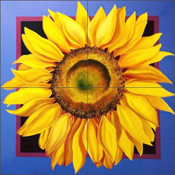 Sunflower by Nancy Jacey Ceramic Tile Mural NJ116