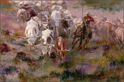 Round Up by Nenad Mirkovich Ceramic Tile Mural NMA011