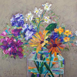 Lizard Bouquet by Elizabeth St Hilaire Ceramic Accent & Decor Tile OB-EN1721AT