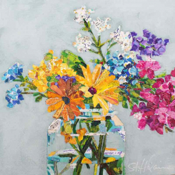 Wildflowers I by Elizabeth St Hilaire Ceramic Accent & Decor Tile OB-EN1723AT