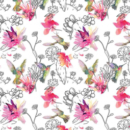 Desert Hummingbirds 4 by Evelia Ceramic Accent & Decor Tile OB-ES906AT
