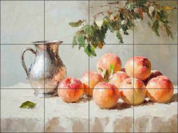Golden Orchard 1 by Lazar Studio Ceramic Tile Mural OB-LAZ1029-4