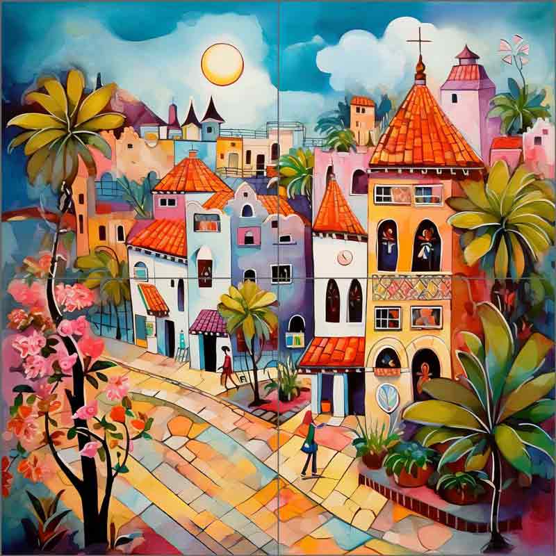 Simplistic Delights 119 by Lazar Studio Ceramic Tile Mural OB-LAZ12-10